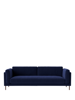 Swoon Munich Large 3 Seater Sofa, Dark Leg, Ink Velvet