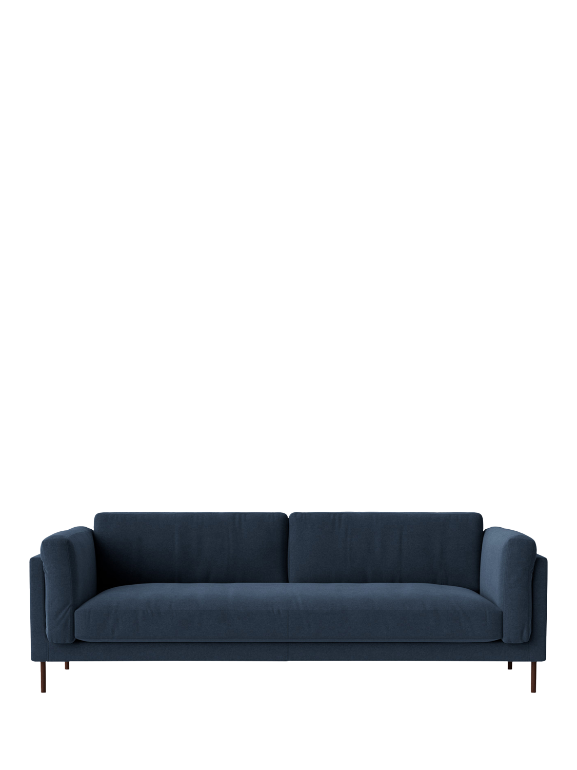 Munich Range, Swoon Munich Large 3 Seater Sofa, Dark Leg, Indigo Wool