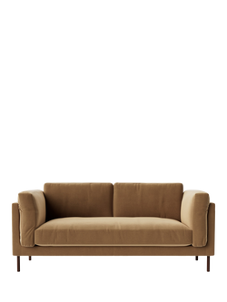 Swoon Munich Medium 2 Seater Sofa, Dark Leg, Biscuit Velvet