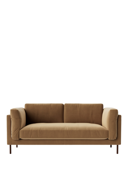 Swoon Munich Medium 2 Seater Sofa, Dark Leg, Biscuit Velvet
