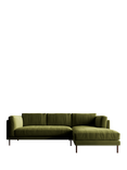 Swoon Munich Grand 4 Seater RHF Chaise End Sofa, Dark Leg, Fern Velvet