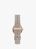 Skagen SKW3005 Women's Freja Eco Leather Strap Watch, Brown/Rose Gold