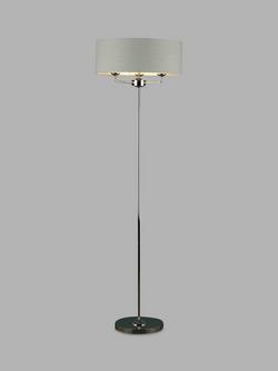 Laura Ashley Sorrento Floor Lamp, Polished Nickel/Silver
