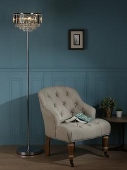 Laura Ashley Vienna Crystal Floor Lamp, Clear/Polished Chrome - view 2, Clear/Polished Chrome