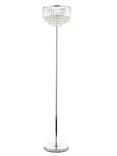 Laura Ashley Vienna Crystal Floor Lamp, Clear/Polished Chrome