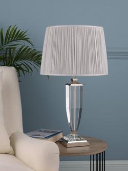 Laura Ashley Grand Carson Crystal Table Lamp - view 2, Polished Nickel