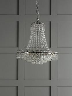 Laura Ashley Enid Grand Crystal Glass Chandelier Ceiling Light, Clear - view 2, Clear