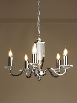 Laura Ashley Carson Chandelier Ceiling Light, Polished Nickel
