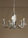 Laura Ashley Carson Chandelier Ceiling Light, Polished Nickel