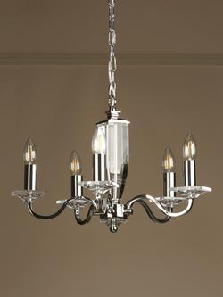 Laura Ashley Carson Chandelier Ceiling Light - view 2, Polished Nickel