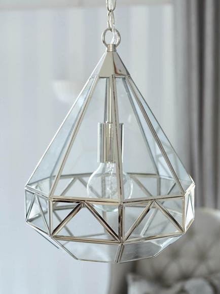 Laura Ashley Zaria Ceiling Light - view 2, Polished Nickel