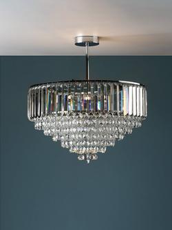 Laura Ashley Vienna Semi Flush  Ceiling Light - view 2, Chrome