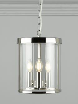 Laura Ashley Selbourne Ceiling Light, Clear/Polished Nickel