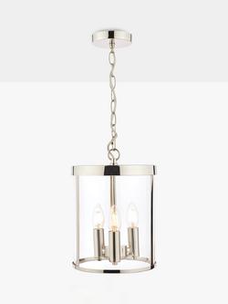 Laura Ashley Selbourne Ceiling Light - view 2, Clear/Polished Nickel