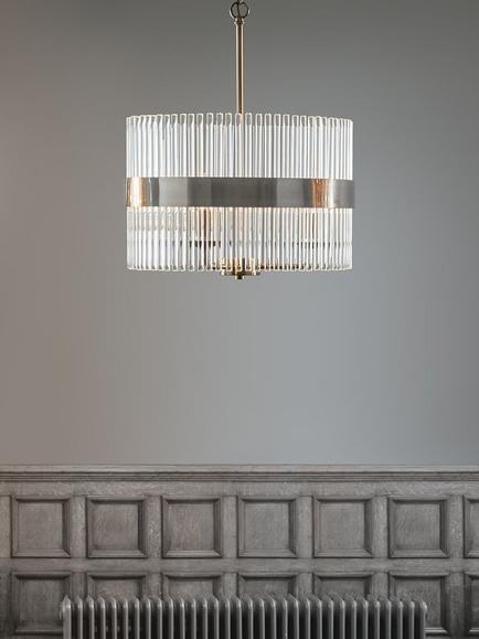Laura Ashley Alexa Ceiling Light, Clear/Polished Nickel, Clear/Polished Nickel
