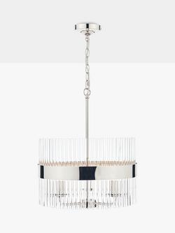 Laura Ashley Alexa Ceiling Light, Clear/Polished Nickel - view 2, Clear/Polished Nickel