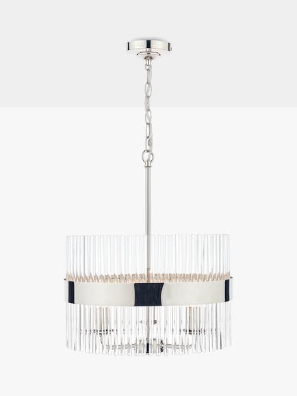 Laura Ashley Alexa Ceiling Light, Clear/Polished Nickel - view 2, Clear/Polished Nickel
