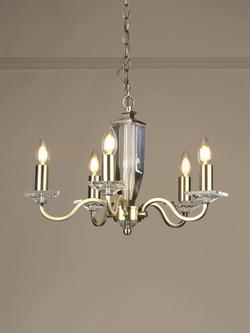 Laura Ashley Carson Chandelier Ceiling Light, Antique Brass