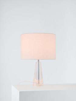 Laura Ashley Blake Petite Crystal Glass Table Lamp, Clear, Clear