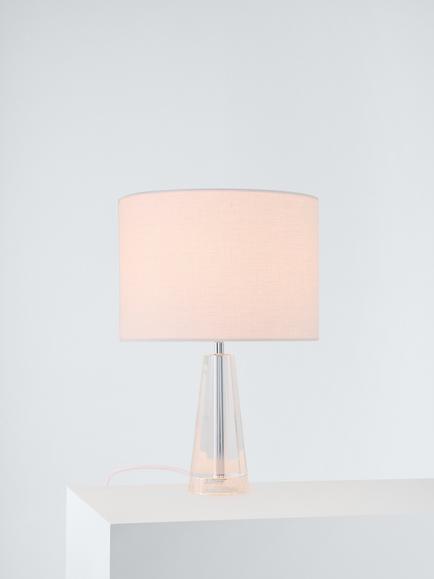 Laura Ashley Blake Petite Crystal Glass Table Lamp, Clear, Clear