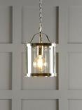 Laura Ashley Harrington Glass Ceiling Light, Clear/Polished Nickel