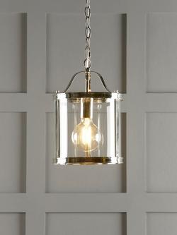 Laura Ashley Harrington Glass Ceiling Light, Clear/Polished Nickel, Clear/Polished Nickel