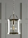 Laura Ashley Harrington Glass Ceiling Light, Clear/Polished Nickel