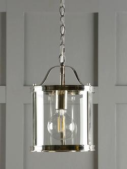 Laura Ashley Harrington Glass Ceiling Light, Clear/Polished Nickel - view 2, Clear/Polished Nickel