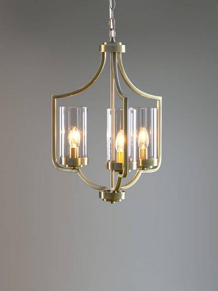 Laura Ashley Joseph Chandelier Ceiling Light, 3 Arm, Antique Brass