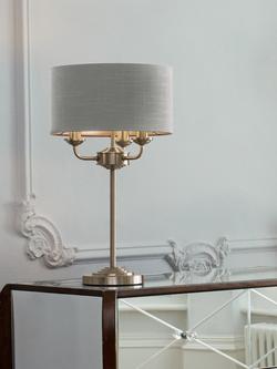 Laura Ashley Sorrento 3 Arm Table Lamp, Silver