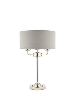 Laura Ashley Sorrento 3 Arm Table Lamp - view 2, Silver