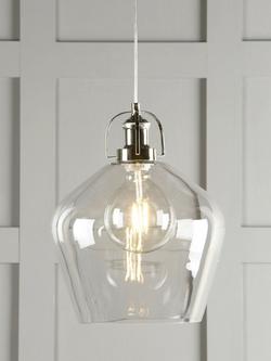 Laura Ashley Rye Glass Pendant Ceiling Light, Clear