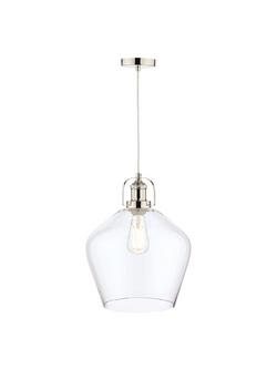 Laura Ashley Rye Glass Pendant Ceiling Light - view 2, Clear