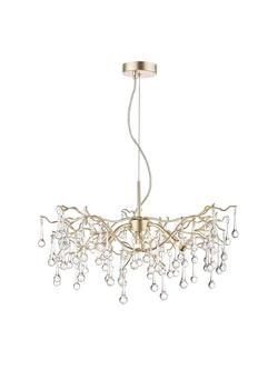 Laura Ashley Willow Crystal Branch Ceiling Light, Satin Champagne, Satin Champagne