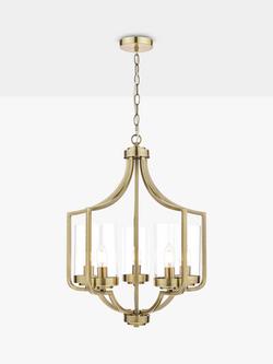Laura Ashley Joseph Chandelier Ceiling Light, 5 Arm, Antique Brass