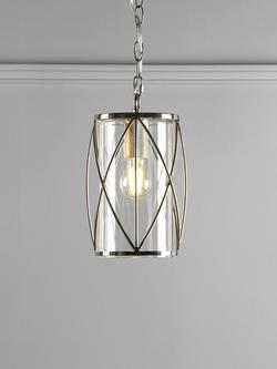 Laura Ashley Beckworth Glass Ceiling Light, Polished Nickel, Polished Nickel