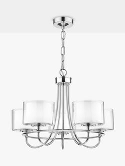 Laura Ashley Southwell 5 Arm Ceiling Light, Polished Nickel - view 2, Polished Nickel