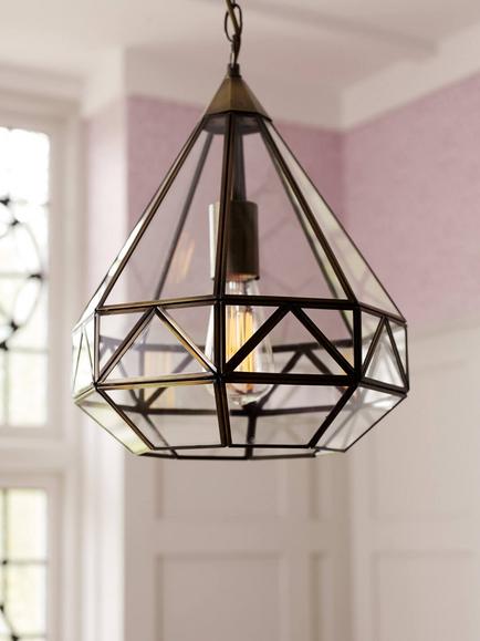 Laura Ashley Zaria Ceiling Light, Antique Brass