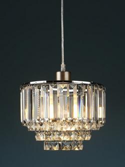 Laura Ashley Vienna Crystal Glass Easy-to-Fit Ceiling Shade - view 2, Polished Chrome