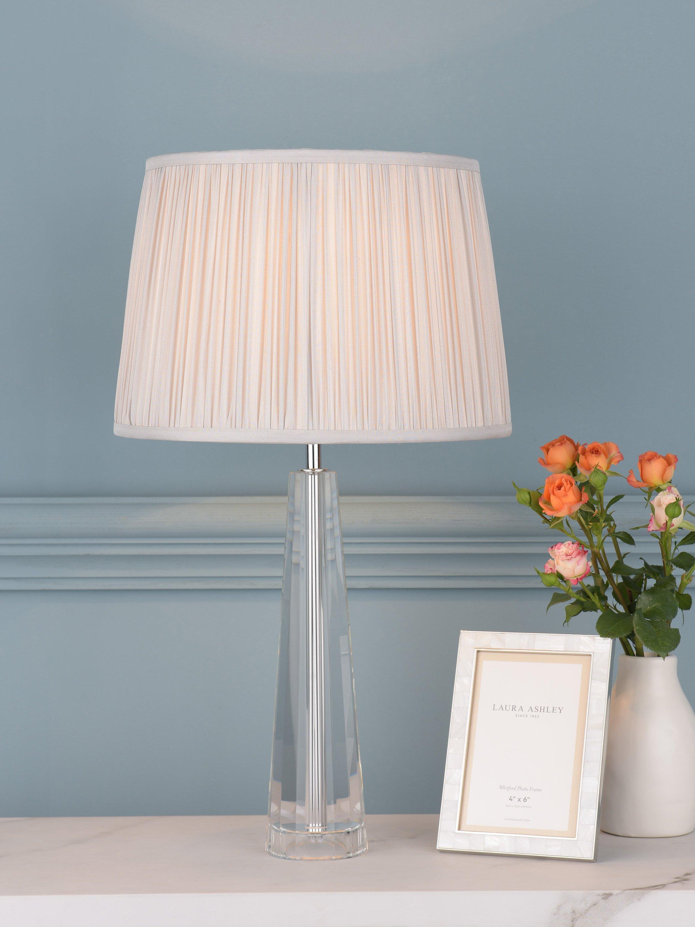 Laura Ashley Blake Crystal Glass Table Lamp, Clear
