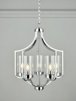 Laura Ashley Joseph Chandelier Ceiling Light, 5 Arm, Polished Chrome