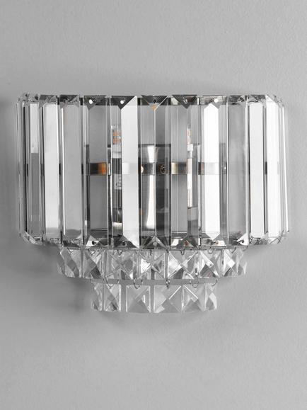Laura Ashley Vienna Crystal Wall Light - view 2, Clear/Polished Chrome