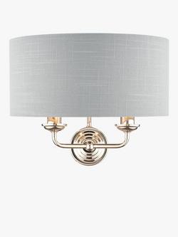 Laura Ashley Sorrento Double Wall Light, Silver