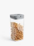 John Lewis Flip Lock Airtight Square Storage Container, 1.7L