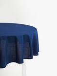 John Lewis Round Cotton Tablecloth, 180cm, Navy