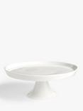 John Lewis Porcelain Cake Stand, 27cm, White