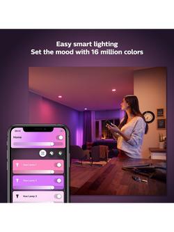Philips Hue White and Colour Ambiance Wireless Lighting LED Colour Changing Light Bulb with Bluetooth, 9W A60 B22 Bayonet Cap Bulb, Pack of 2 - view 2, White