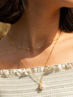 Estella Bartlett The Edit Coin & Pearl Necklace, Gold - view 2, Gold