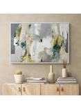 John Lewis Natasha Barnes 'Cornwall Harbour' Canvas Print, 60 x 90cm, Grey/Multi