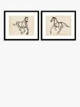 John Lewis Jennifer Paxton Parker 'Gestural Appaloosa' Framed Print & Mount, Set of 2, 53.5 x 63.5cm, Black